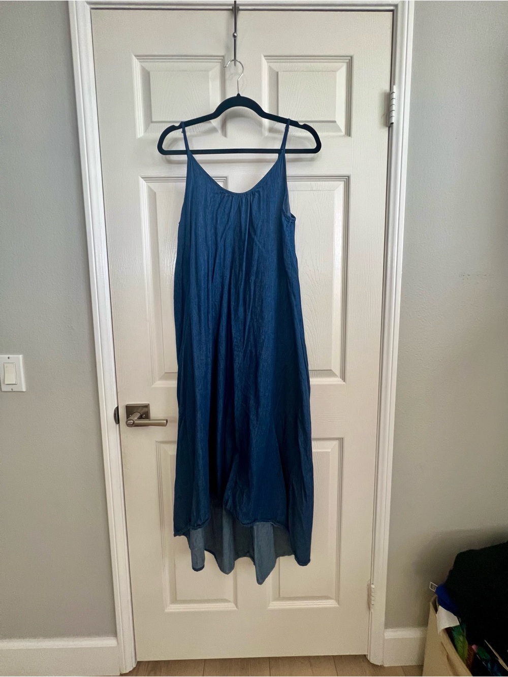 Casual Blue Sleeveless Maxi Dress